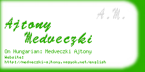 ajtony medveczki business card